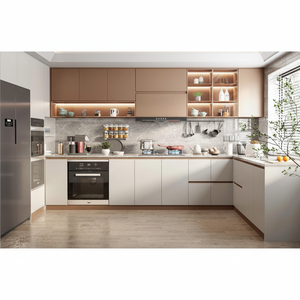 Ready Made Kitchen Cupboards Philippines Modular White Kitchen <b>Cabinet</b> Manufacturing With Servo Drive Open - Product Image 1