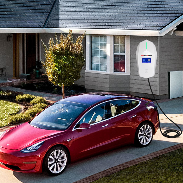 Electric car in charge Tesla