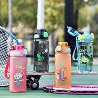 Bouteille d'eau portable en Tritan PETG avec double système de verrouillage, sans BPA, idéale pour le camping