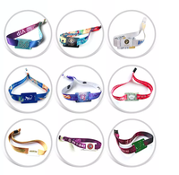 Bracelet en tissu NFC SUNLAN 13,56 MHz, réglable, mini-étiquette, puce NT213, RFID, logo personnalisé, couleur, contrôle d'accès sécurisé pour événements