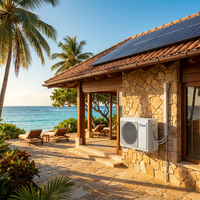 Climatiseur solaire hybride ACDC410A/R32 12000 BTU 1,5 CV mural split double mode AC/DC à entraînement direct PV écologique R32 complet