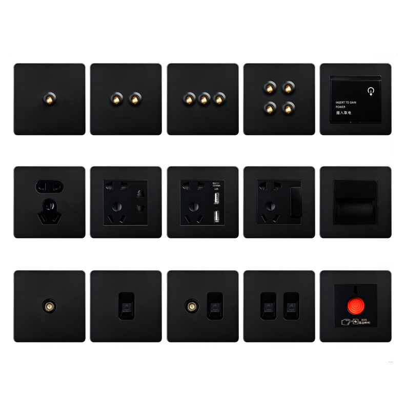 <strong>2026</strong> New Arrived UK Standard Vintage Toggle <strong>Switch</strong> Matte Black Brass Lever Wall Light <strong>Switch</strong>