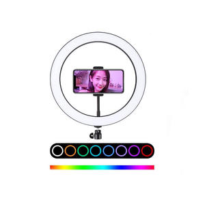 Anneau lumineux <span class=keywords><strong>LED</strong></span> pour Selfie, 32cm, variable, rvb, couleur, 13 pouces, <span class=keywords><strong>MJ33</strong></span>, anneau lumineux doux pour appareil photo, téléphone, photographie, vidéo - Product Image 6