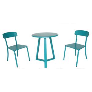 Yoho-Ensemble bistro d'extérieur moderne, table basse et chaise en aluminium de style nouveau pour patio, jardin, parc, cour, meubles - Product Image 2