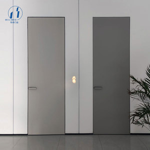 Modern İç Mekan Su Geçirmez Ahşap Desenli Kapı Ahşap Yapılı Kaplamalı Alüminyum Çerçeveli Kompozit Panel Yan Salon Kapısı - Product Image 5