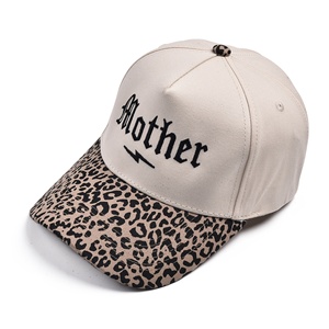 Casquette de baseball en coton personnalisable avec broderie éclair et police gothique, visière léopard, style streetwear, pour l'été et les activités sportives en extérieur - Product Image 4