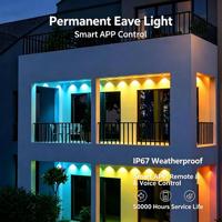 MEKALEO Guirlandes lumineuses intelligentes 50FT IP67 étanches pour extérieur et intérieur, Pâques/Fêtes, avec télécommande/application/commande vocale, rechargeables