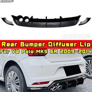 ดิฟฟิวเซอร์กันชนหลัง สปลิตเตอร์กันชนหลัง ฝาครอบสปอยเลอร์ สำหรับ VW Polo MK5 6R 2009-2014 ชุดแต่งรถยนต์ - Product Image 2