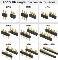 Conector Pogo Pin para PCB, con Resorte, Chapado en Oro, de 2, 4, 5, 10, 12, 20 Pines, Fila Simple o Doble, Macho o Hembra, para Dispositivos Inteligentes