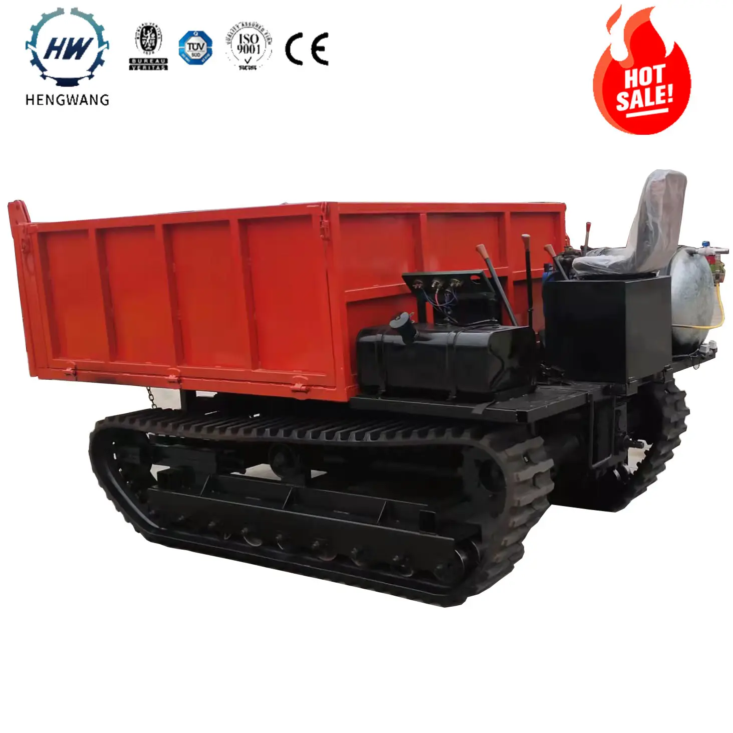 HW-5.0T 5000kgs डम्पर ट्रक रियर सीट वाहन 5ton Multifunctional क्रॉलर डम्पर ट्रक