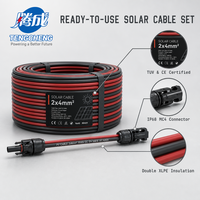 Câble solaire isolé XLPO en cuivre étamé H1Z2Z2-K-4mm2 PV1-F DC IP67 pour la construction, le stockage d'énergie et l'alimentation industrielle