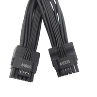 Câble 12VHPWR double couleur 12+4 PCIE 5.0 compatible, angle droit, 2x8P, 16AWG, gaine PVC TPE pour GPU RTX 3090Ti 4070Ti 4080 4090