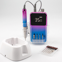 Perceuse à ongles électrique 35000 tr/min, rechargeable, sans balais, 85W, machine de manucure professionnelle, lime électrique pour ongles en gel