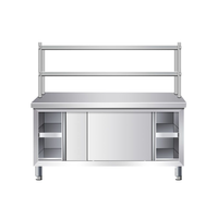 Plan de travail en acier inoxydable 304 sur mesure, avec pieds renforcés, table de travail en acier inoxydable pour boucherie