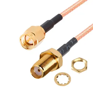 Rallonge de câble coaxial 10cm 15cm 20cm SMA femelle à SMA mâle RG178 RG316 assemblage de câble coaxial RF
