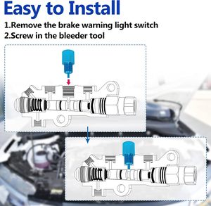 Outil professionnel <span class=keywords><strong>de</strong></span> purge <span class=keywords><strong>de</strong></span> valve <span class=keywords><strong>de</strong></span> proportionnement <span class=keywords><strong>de</strong></span> <span class=keywords><strong>frein</strong></span> en aluminium, évite le déclenchement <span class=keywords><strong>de</strong></span> la valve combinée pour une purge rapide, compatible GM PV2/PV4 - Product Image 6