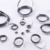 Avantage de prix KT – Guide de canne à pêche en céramique avec insert en titane et zircone, multi-tailles, fin