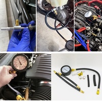 Kit de test de pression de carburant 0-100 PSI, testeur de pression de pompe d'injection de carburant, kit de jauge, outil de test de carburant essence pour voiture