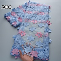 Tela de Encaje Africana Bordada con Flores 3D, Soluble en Agua, de Alta Calidad, para Vestidos de Fiesta, Guipur, Cordón, Gran Venta