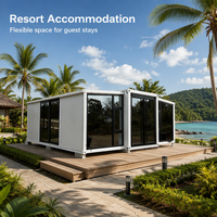 Maison conteneur extensible pour camping en nature, lodge modulaire durable, unité préfabriquée écoénergétique