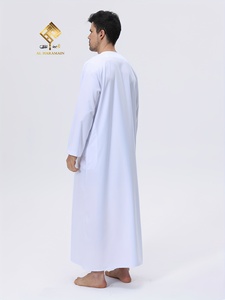 Men's Solid Color Modest Burqa Regular Fit Long Sleeve Floor Length Elegant Traditional Muslim Clothing Middle East Style - Product Image 4