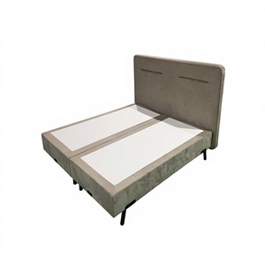 Ensemble de <span class=keywords><strong>lit</strong></span> de luxe avec sommier tapissier, tête de <span class=keywords><strong>lit</strong></span> capitonnée, système ressort sur ressort, fabrication en série fiable en usine, OEM/ODM - Product Image 1