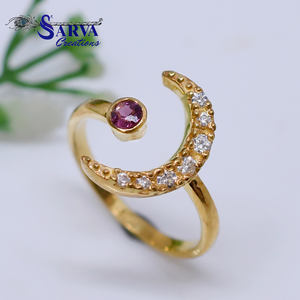 Anillo de diseño de Luna Plata de Ley 925 Anillos de joyería fina Anillos personalizados Fabricante de joyería Sarva Creation Jaipur - Product Image 2