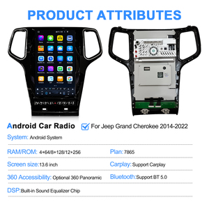 Navihua 13.6 Inch Android Car Radio Touch <b>Screen</b> Upgrade Wireless CarPlay GPS DSP Head Unit For Jeep Grand Cherokee 2014-2022 - Product Image 5
