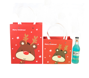 Nhà Máy Bán Buôn Tùy Chỉnh Giáng Sinh Trang Trí Quà Tặng Túi Các Tông Màu Trắng Bao Bì Giáng Sinh Túi Giấy Với Đinh Tán Xử Lý - Product Image 3
