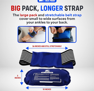 Wieder verwendbares Kalt-/Heiß gel paket zur Wiederherstellung von Sport verletzungen, Mehrzweck-Eis beutel mit verstellbaren Trägern für Gelenke und Muskel therapie - Product Image 2