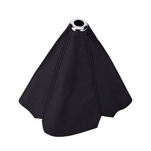 Universal Leather Gear Shift Dust Cover Black Shiny Car <b>Interior</b> <b>Accessory</b> Knob Protection - Product Image 1