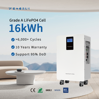 Batería de Almacenamiento de Energía de Bajo Voltaje Móvil de Alta Calidad, 16kWh, 51.2V, 314Ah, 80%~95% DoD, Más de 6000 Ciclos, IP21, con Ruedas