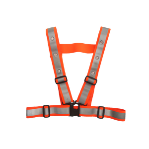 Customizável Laranja Reflective <span class=keywords><strong>Safety</strong></span> <span class=keywords><strong>Harness</strong></span> com LED Buckle dinâmico ajustável para Jogging