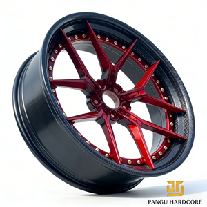 ล้อคาร์บอนไฟเบอร์ฟอร์จสั่งทำพิเศษ <span class=keywords><strong>สี</strong></span>แดงเข้ม 5x112 5x114.3 5x120 ขนาด <span class=keywords><strong>18</strong></span> 19 20 21 22 นิ้ว ล้อฟอร์จ 2 ชิ้น สำหรับ BMW Mercedes Lexus - Product Image 3