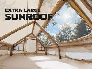 เต็นท์ตั้งแคมป์แบบเป่าลมสำหรับหนึ่งห้องนอน4-5คนสองชั้นติดตั้งง่ายสี่ฤดูกันน้ำกันลมเต็นท์กลางแจ้งแบบพกพา - Product Image 2