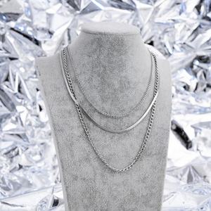 Collares de Cadena, Gargantilla Multicapa para Mujer, Eslabones de Serpiente, Joyería de Acero Inoxidable 2024 - Product Image 4