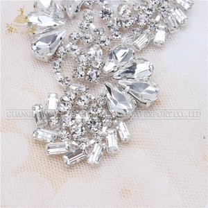 LG880เพชรลูกปัดชุดราตรีแต่งงาน Rhinestone Applique สำหรับเสื้อผ้า - Product Image 4