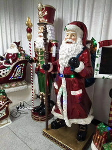 Navidad Résine Artisanat Ornements Grand LED Musical Santa Sleigh Batteur <span class=keywords><strong>Soldat</strong></span> Lumineux 6ft Noël <span class=keywords><strong>Casse</strong></span>-<span class=keywords><strong>Noisette</strong></span> avec Musique - Product Image 2