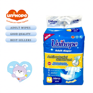 Unihope Nouvelle sortie Couches pour adultes jetables imprimées réglables avec attaches pour les jambes Respirantes à séchage rapide Couches/couches 3D Anti-fuite - Product Image 2