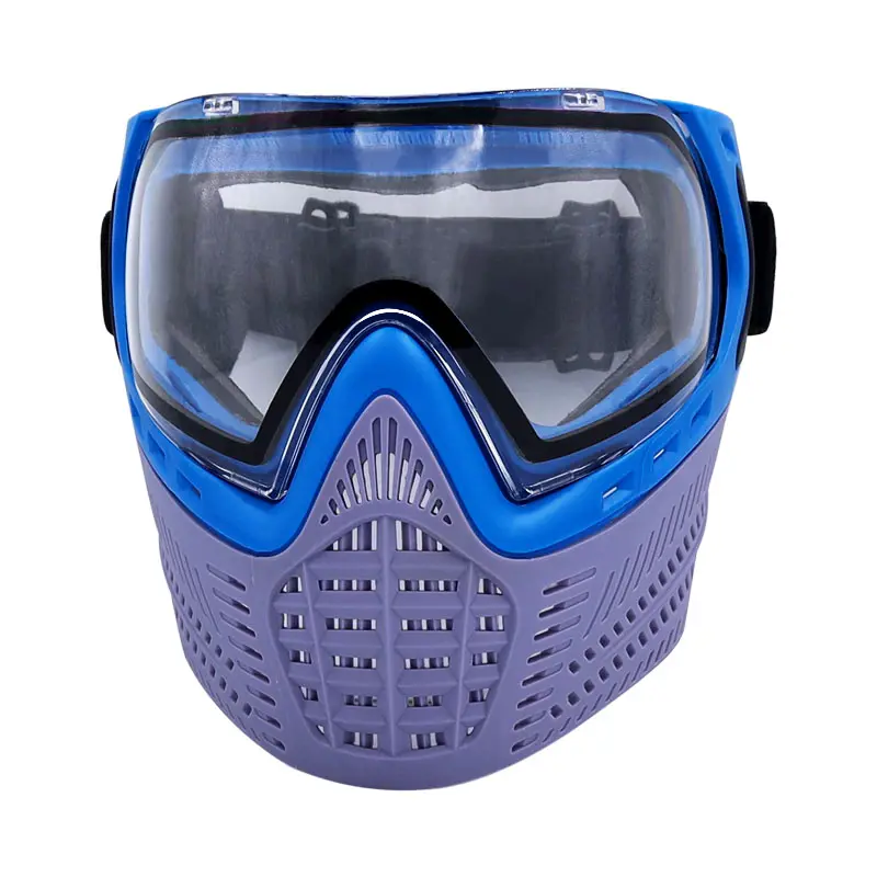Máscara de paintball confortável, máscara facial completa anti-neblina