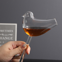 Gobelet oiseau créatif personnalisé, verres transparents pour cuisine, cocktail, martini, gobelet en forme d'oiseau, tasses à vin
