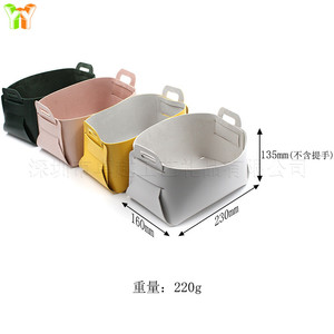 Cesta de almacenamiento plegable de cuero nórdico para aperitivos, juguetes y artículos diversos del hogar, caja de almacenamiento portátil reforzada para ropa sucia - Product Image 5