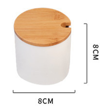 Vendita calda di bambù naturale vasetto di spezie vaso di condimento con olamehome di bambù vassoio di porcellana pentola di condimento per uso domestico - Product Image 6