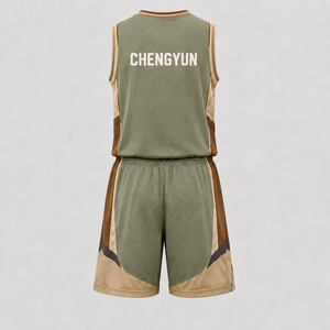Ensemble de <span class=keywords><strong>maillot</strong></span> et short de basket-ball écologiques personnalisés avec polyester recyclé et étiquette écologique - Product Image 2