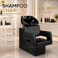 Fauteuil de lavage premium confortable pour salon, unité de lavage durable pour salon de coiffure, barbier et spa