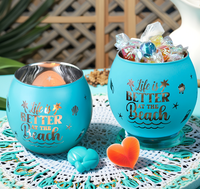 Weihnachts geschenk ausgehöhltes Glas Tee licht Kerzen glas Elegante Weihnachts ferien Dekorationen und Figuren Spielzeug für Kinder