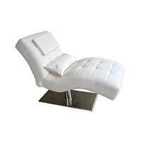 Table de massage moderne de luxe en acier inoxydable réglable avec éponge haute densité et design incurvé pour salon, chambre et séjour