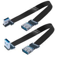Câble d'extension FFC FPV plat USB 3.0 mâle-femelle avec port coudé à 90 degrés, emballé
