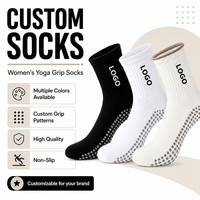 Chaussettes de yoga personnalisées pour femmes, douces, confortables, antidérapantes, à séchage rapide, respirantes, de haute qualité, pour le fitness et le studio de yoga
