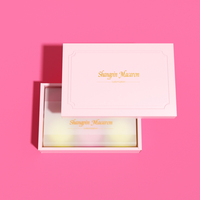 Chine en vrac mat laminé pâtisserie paquet couvercle et Base rose boîte-cadeau luxe 6 pièces beignet Macaron boîte d'emballage